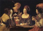 Georges de La Tour The Card-Sharp with the Ace of Spades Sweden oil painting artist
